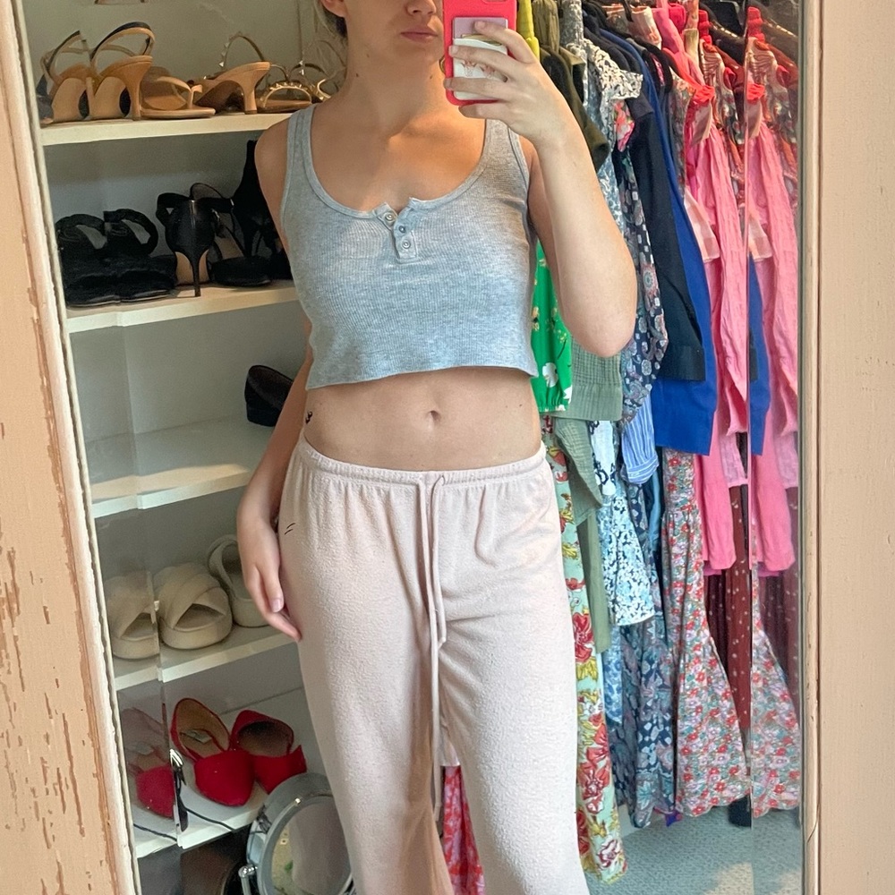 Grey Brandy Melville Crop Tank